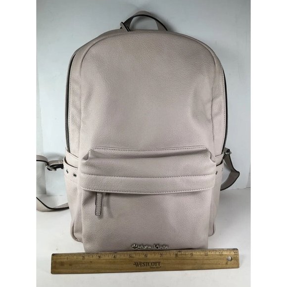 Calvin Klein Light Beige Faux Leather Backpack - Picture 12 of 15